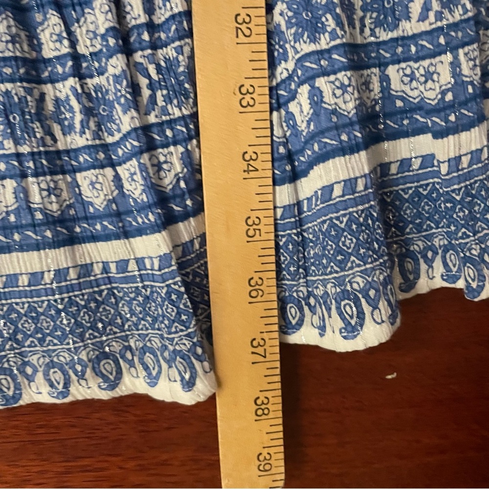 Daughters of India Mishka Dress Boho Feminine Romantic Ethical Blue White S B41 - Picture 14 of 14